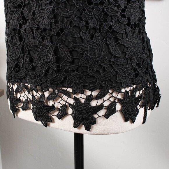 Nanette Lepore Black Lace Sleeveless Blouse - Size Small - Picture 5 of 10
